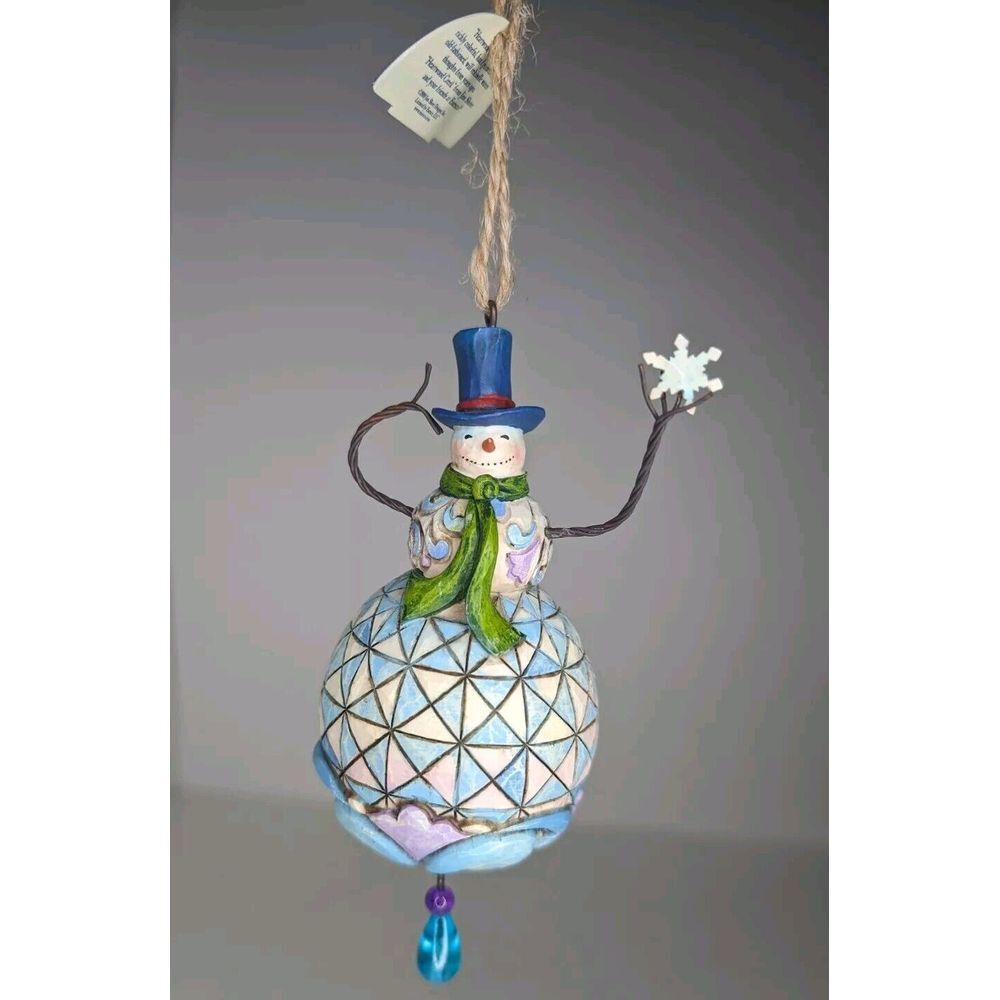 NWT Jim Shore 2008 Heartwood Creek Snowman 5" Hanging‎ Holiday Ornament